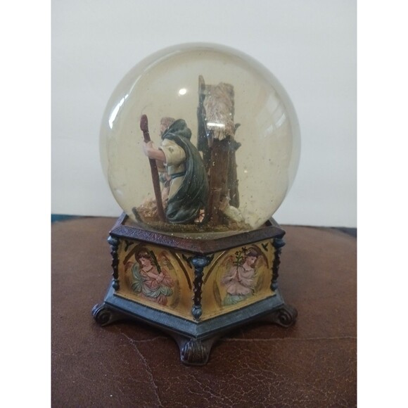 Nativity Snow Globe Music Box Kurt Adler Baby Jesus Christmas Joy To The World - Picture 2 of 6